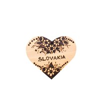 Drevená dekorácia srdce Slovakia mini